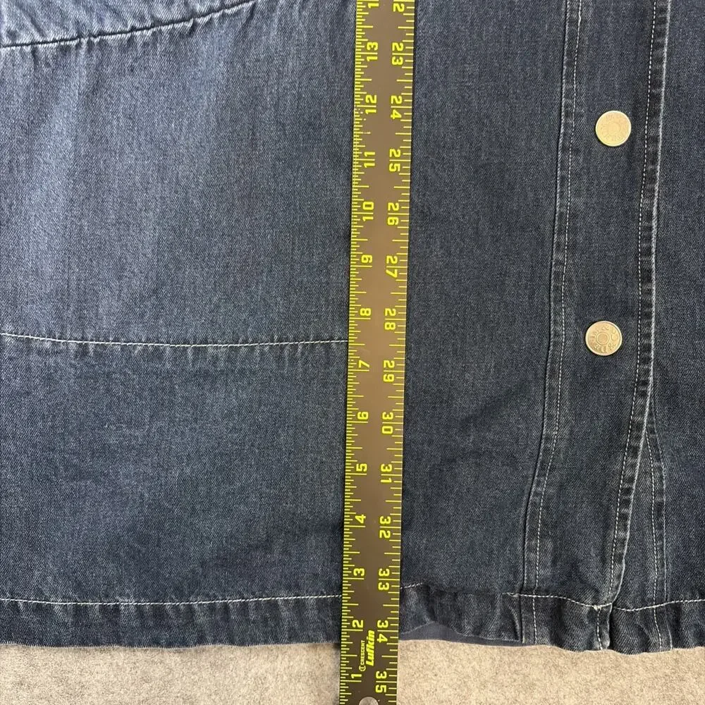 Vtg Denim& Co . Denim Chore Hooded Jacket Size 1x
